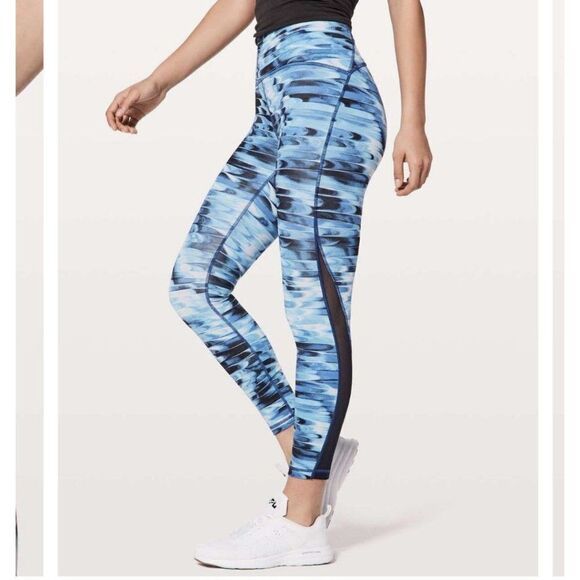 Lululemon 4 Train Times 7/8 Pant *25" Leggings Mesh‎ Detail Cropped - Picture 1 of 13